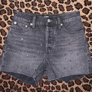 Studded Jean Levi Shorts